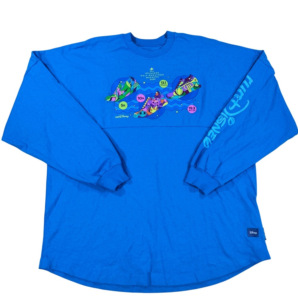 Disney Princess Half Marathon 2024 Passholder Spirit Jersey Blue Large